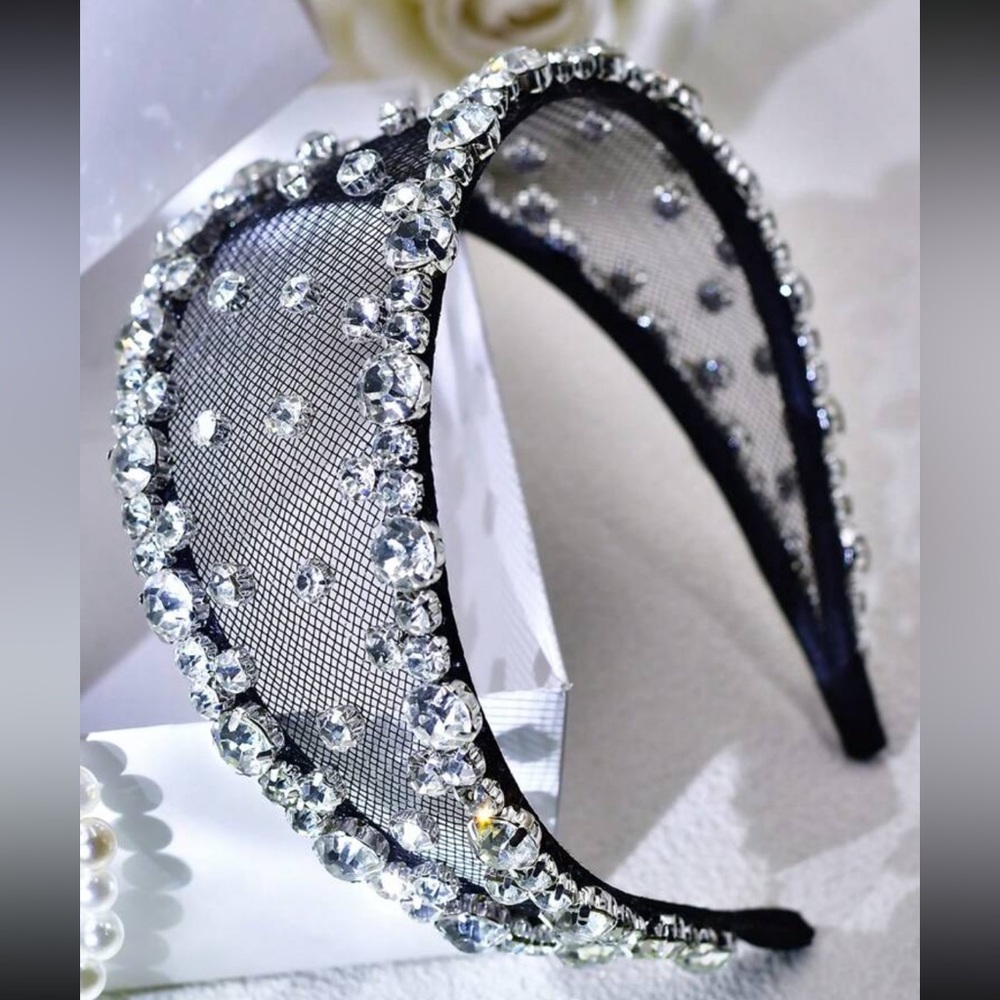Jeweled Mesh Headband
